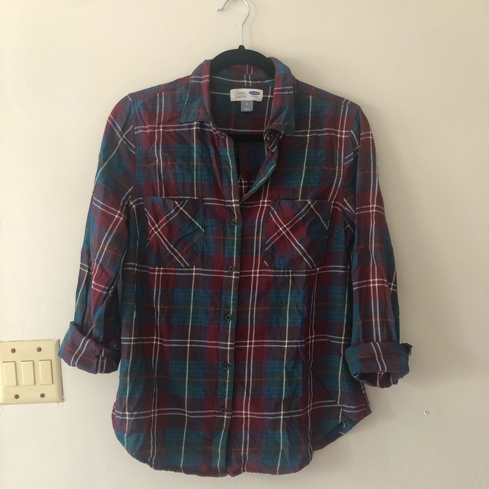 Old Navy Classic Plaid Button Down